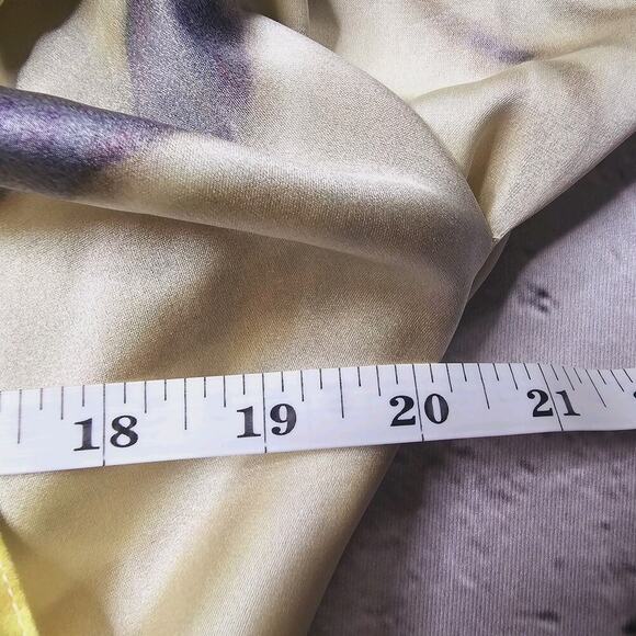 Zero Maria Cornejo Resort 2011 Silk Yellow Print Asymmetrical Dress Size 8 - Picture 10 of 11